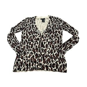 GRACE ELEMENTS leopard print cardigan